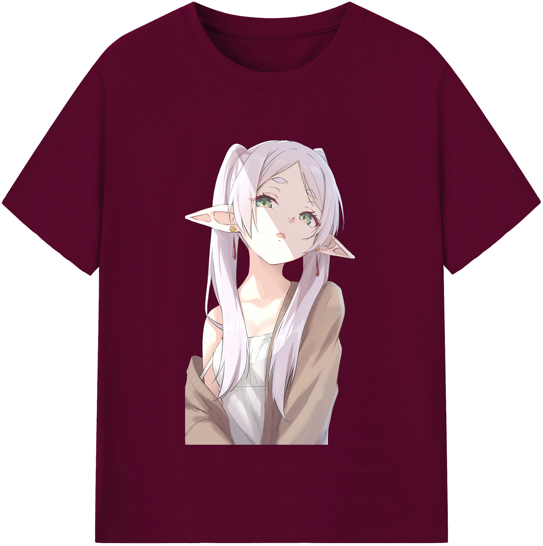 （画像用） 葬送のフリーレン Frieren レディースカジュアルプリントTシャツ（綿100％）